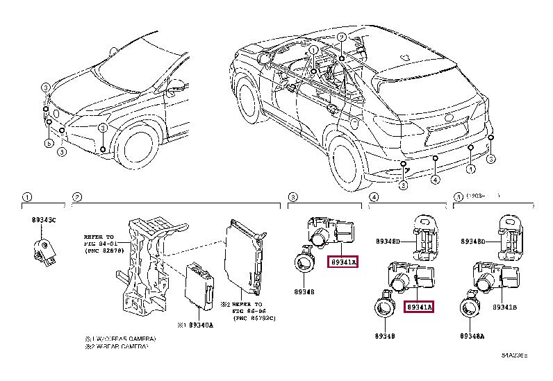 Toyota 89341-33210-C2 Parking sensor 8934133210C2: Buy near me in Poland at 2407.PL - Good price!