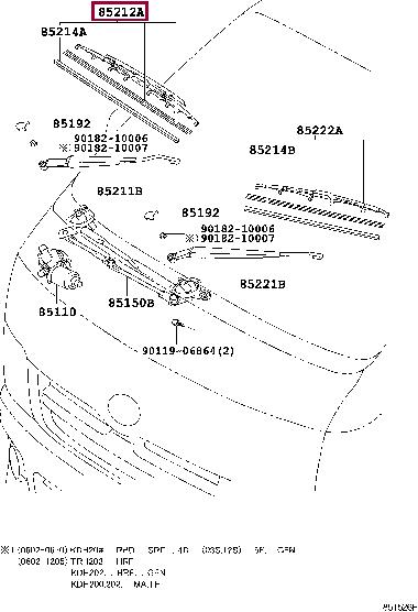 Toyota 85212-26111 Щітка склоочисника 8521226111: Купити у Польщі - Добра ціна на 2407.PL!