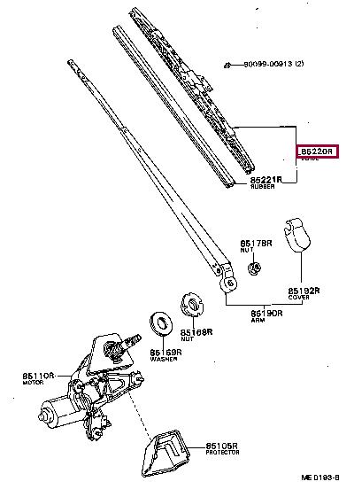 

pióro wycieraczki 8522032120 Toyota