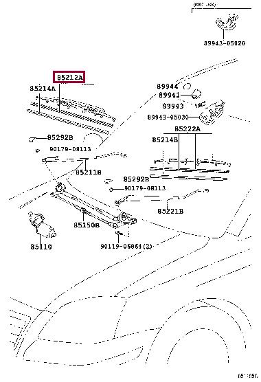 Toyota 85212-05070 Щітка склоочисника 8521205070: Купити у Польщі - Добра ціна на 2407.PL!