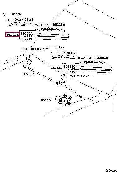 Toyota 85212-60070 Щітка склоочисника 8521260070: Купити у Польщі - Добра ціна на 2407.PL!