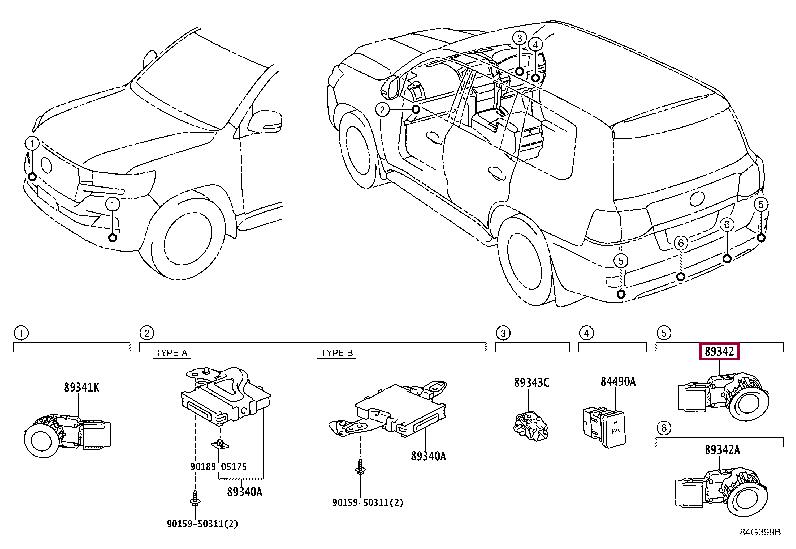 Toyota 89341-60050-E0 Датчик парковки 8934160050E0: Приваблива ціна - Купити у Польщі на 2407.PL!