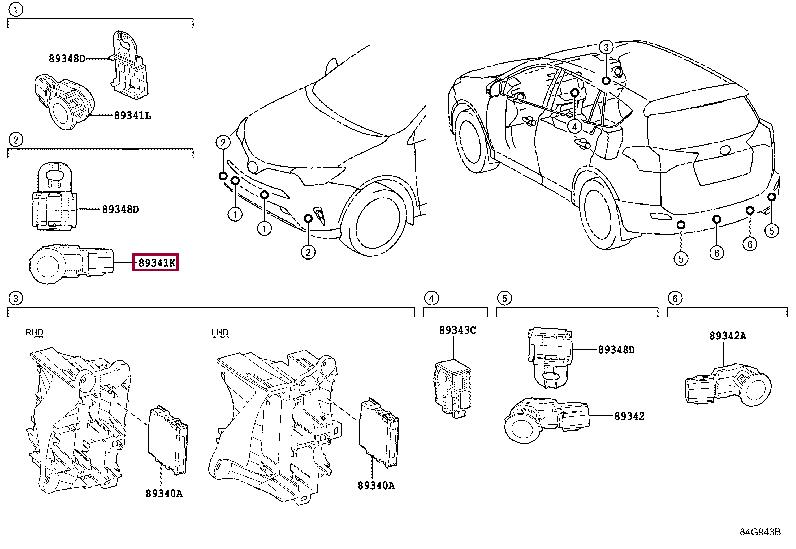 Toyota 89341-42060-A0 Датчик парковки 8934142060A0: Приваблива ціна - Купити у Польщі на 2407.PL!