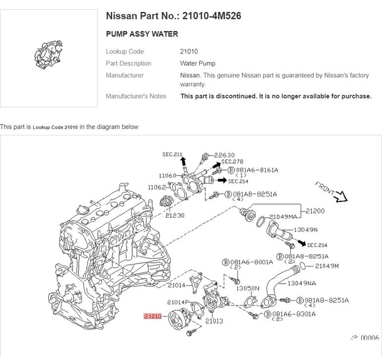 Kup Nissan 21010-4M526 w niskiej cenie w Polsce!