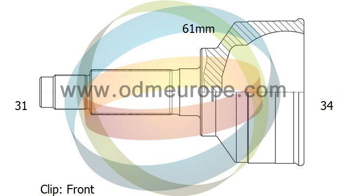 Odm-multiparts 12-221352 CV joint 12221352: Buy near me in Poland at 2407.PL - Good price!