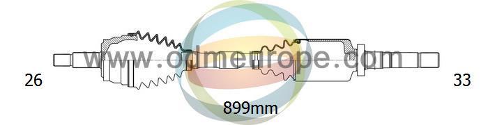 Odm-multiparts 18-342140 Drive shaft 18342140: Buy near me in Poland at 2407.PL - Good price!