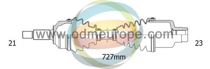 Odm-multiparts 18-292480 Drive shaft 18292480: Buy near me in Poland at 2407.PL - Good price!