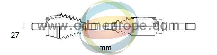 Odm-multiparts 18-012810 Drive shaft 18012810: Buy near me in Poland at 2407.PL - Good price!