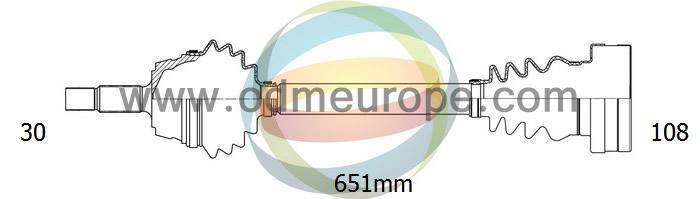 Odm-multiparts 18-343030 Drive shaft 18343030: Buy near me in Poland at 2407.PL - Good price!
