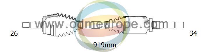 Odm-multiparts 18-342150 Drive shaft 18342150: Buy near me in Poland at 2407.PL - Good price!
