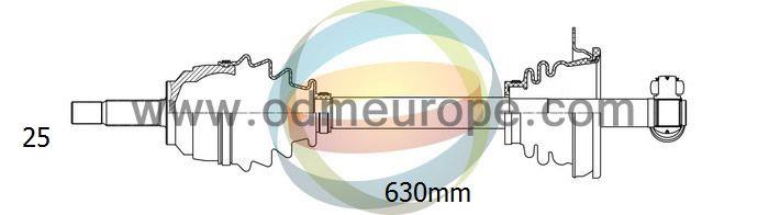 Odm-multiparts 18-081300 Drive shaft 18081300: Buy near me in Poland at 2407.PL - Good price!