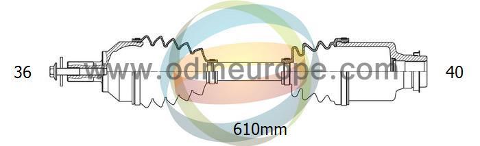 Odm-multiparts 18-212560 Вал 18212560: Отличная цена - Купить в Польше на 2407.PL!