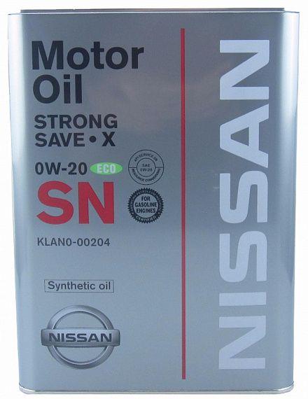 Nissan KLAN0-00204 Engine oil Nissan Strong Save-X 0W-20, 4L KLAN000204: Buy near me at 2407.PL in Poland at an Affordable price!