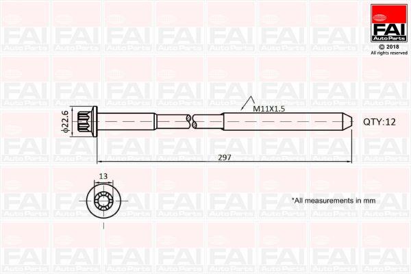 FAI B1137 Cylinder Head Bolts Kit B1137: Buy near me in Poland at 2407.PL - Good price!