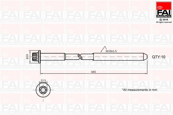 FAI B1465 Cylinder Head Bolts Kit B1465: Buy near me in Poland at 2407.PL - Good price!
