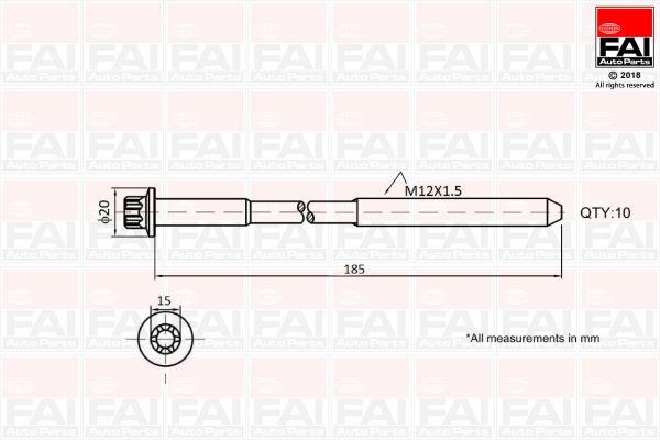 FAI B2129 Cylinder Head Bolts Kit B2129: Buy near me in Poland at 2407.PL - Good price!