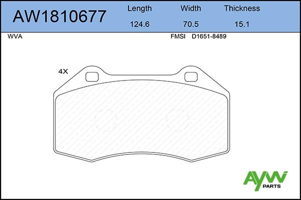 Aywiparts AW1810677 Brake Pad Set, disc brake AW1810677: Buy near me in Poland at 2407.PL - Good price!