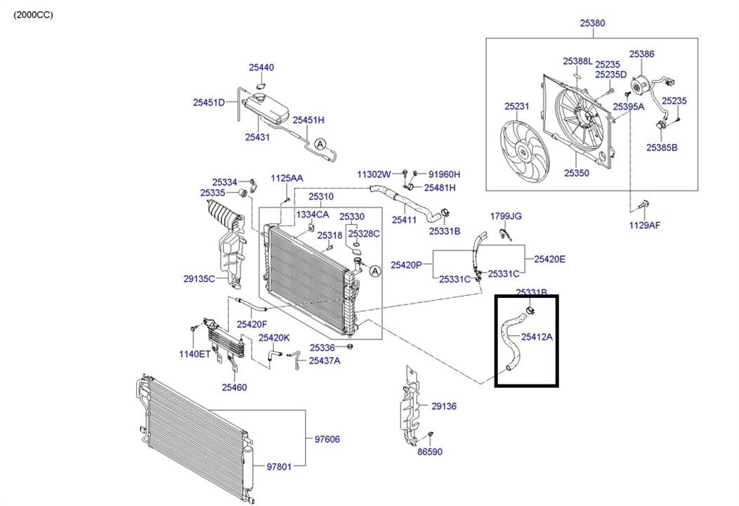 Hyundai/Kia 25412 1F350 Патрубок системы охлаждения 254121F350: Отличная цена - Купить в Польше на 2407.PL!