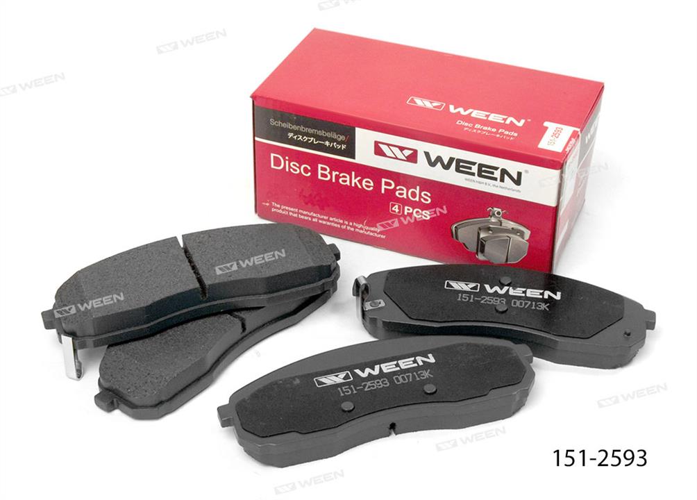 Ween 151-2593 Тормозные колодки дисковые, комплект 1512593: Отличная цена - Купить в Польше на 2407.PL!