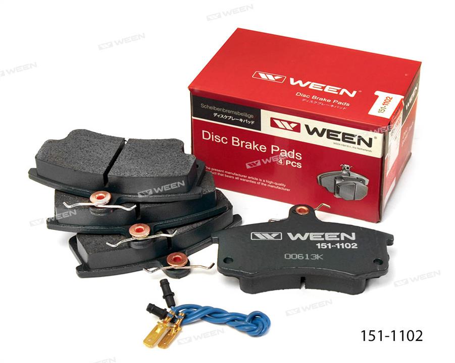 Ween 151-1102 Тормозные колодки дисковые, комплект 1511102: Отличная цена - Купить в Польше на 2407.PL!