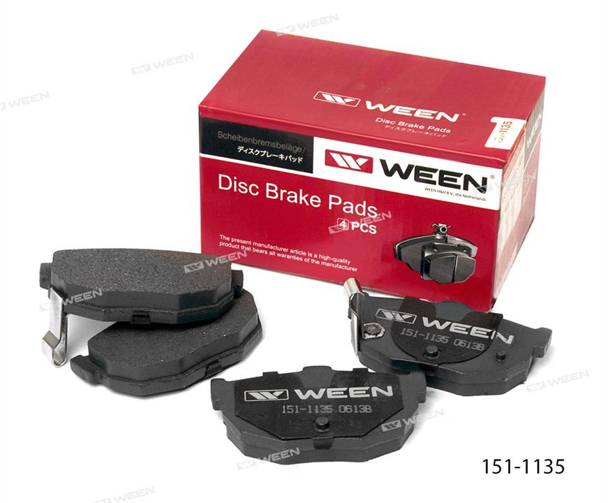 Ween 151-1135 Тормозные колодки дисковые, комплект 1511135: Отличная цена - Купить в Польше на 2407.PL!