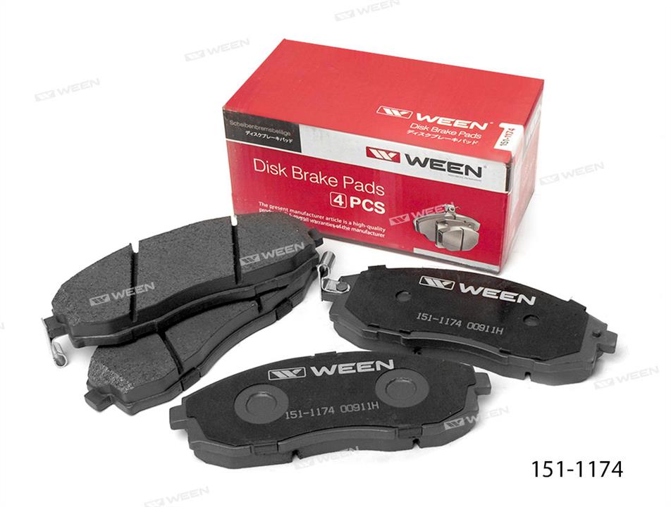 Ween 151-1174 Тормозные колодки дисковые, комплект 1511174: Отличная цена - Купить в Польше на 2407.PL!
