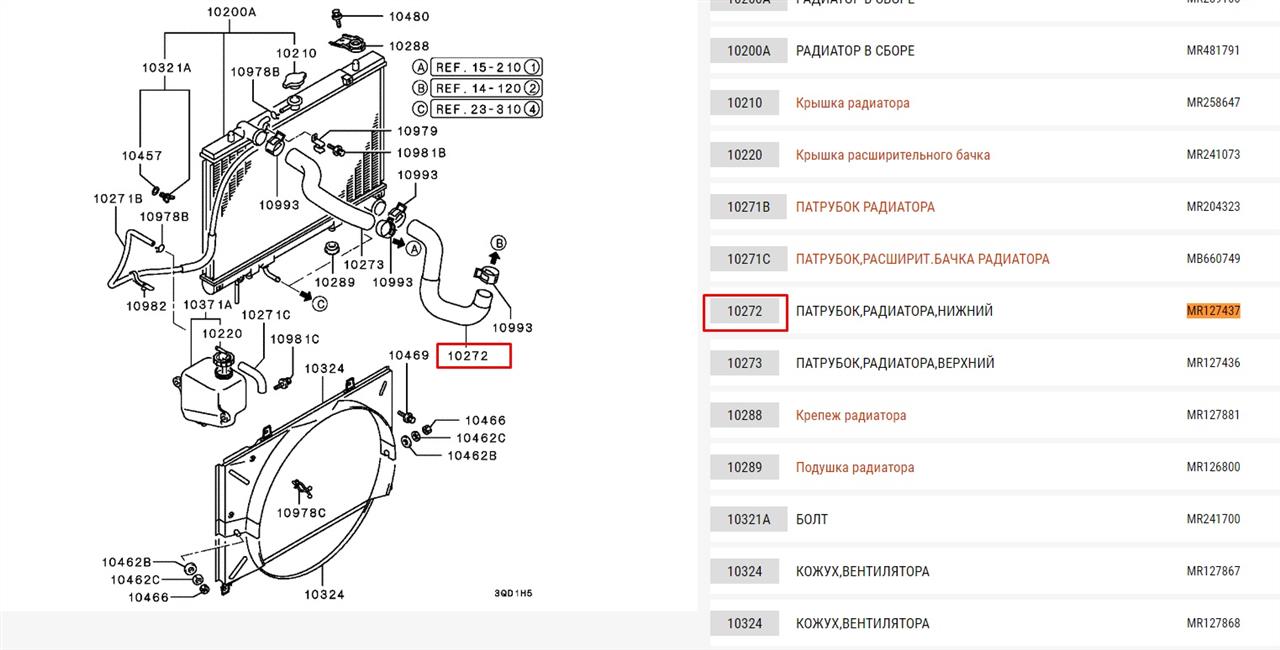 Mitsubishi MR127437 Przewód układu chłodzenia MR127437: Dobra cena w Polsce na 2407.PL - Kup Teraz!