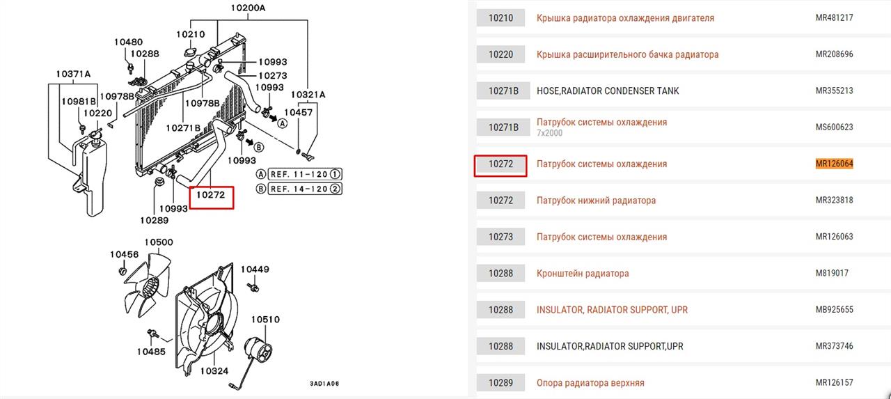 Mitsubishi MR126064 Przewód układu chłodzenia MR126064: Dobra cena w Polsce na 2407.PL - Kup Teraz!