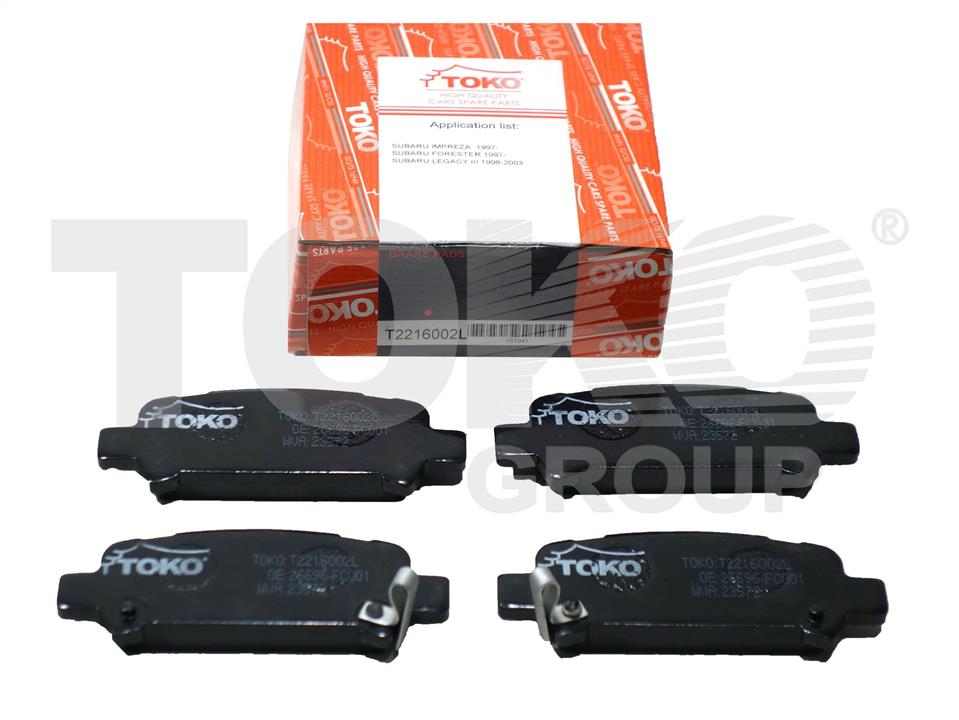 Toko T2216002L Тормозные колодки дисковые задние, комплект T2216002L: Отличная цена - Купить в Польше на 2407.PL!