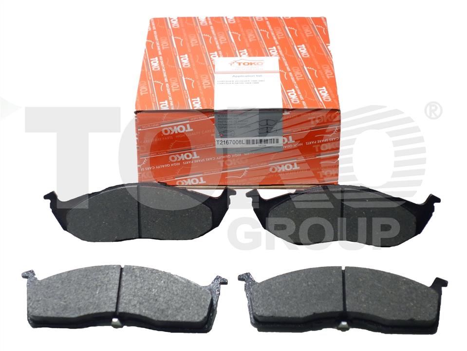 Toko T2167008L Front disc brake pads, set T2167008L: Buy near me in Poland at 2407.PL - Good price!