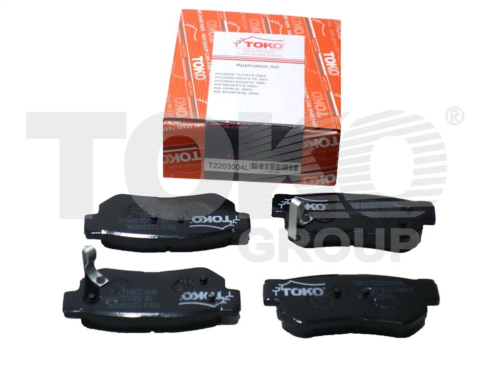 Toko T2203004L Rear disc brake pads, set T2203004L: Buy near me in Poland at 2407.PL - Good price!