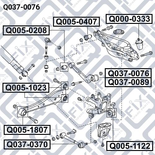 Aufhängungshebel hinten, oben links Q-fix Q037-0076