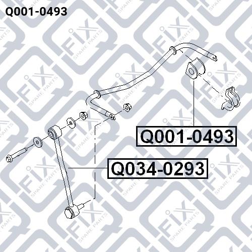 Tuleja stabilizatora tylnego Q-fix Q001-0493