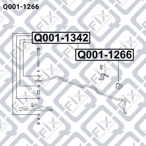 Втулка стабилизатора переднего Q-fix Q001-1266