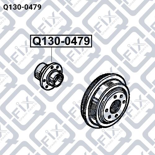 Radnabe mit hinterem Lager Q-fix Q130-0479