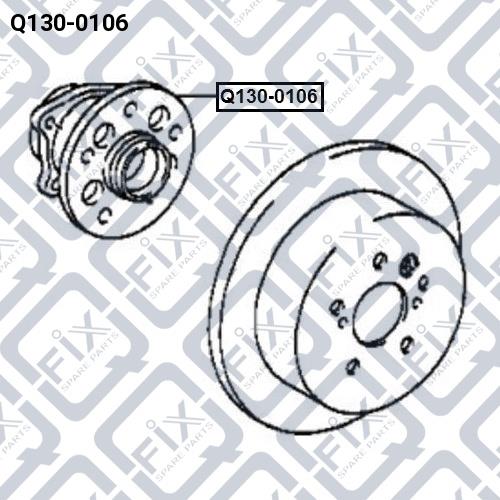 Radnabe mit hinterem Lager Q-fix Q130-0106