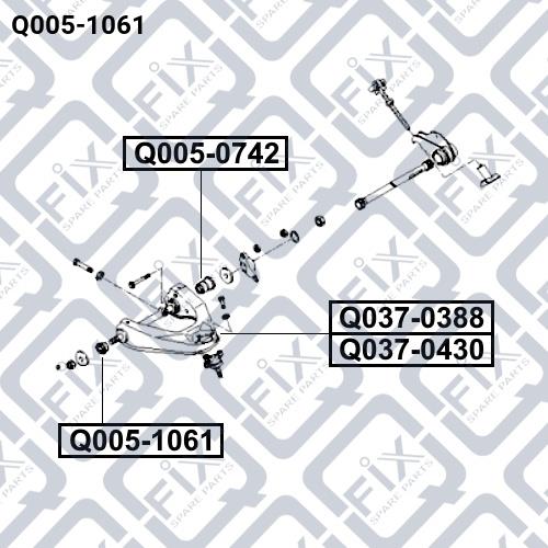 Tuleja przedniego górnego wahacza Q-fix Q005-1061