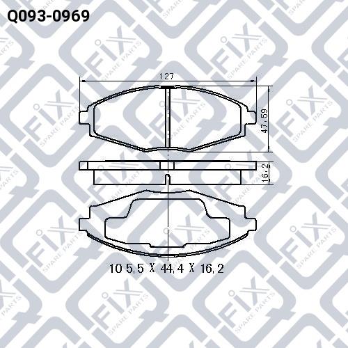 Гальмівні колодки, комплект Q-fix Q093-0969