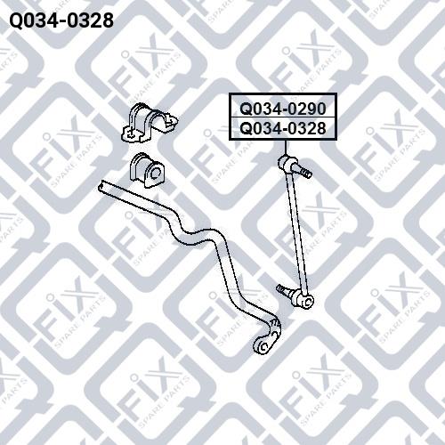 Stange der Kopfflosse, links Q-fix Q034-0328