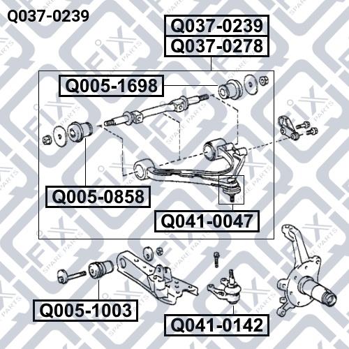 Wahacz zawieszenia przedni górny lewy Q-fix Q037-0239