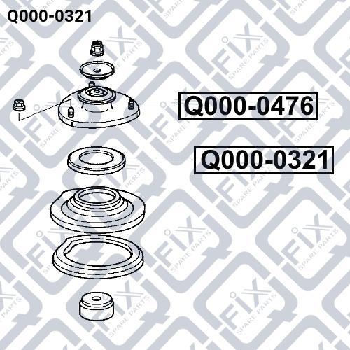 Q-fix Q000-0321 Shock absorber bearing Q0000321: Buy near me in Poland at 2407.PL - Good price!