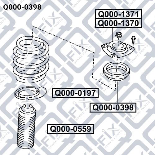 Q-fix Q000-0398 Підшипник опори амортизатора Q0000398: Приваблива ціна - Купити у Польщі на 2407.PL!