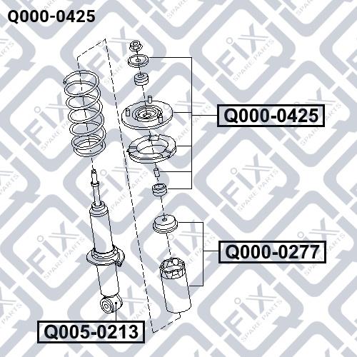 Q-fix Q000-0425 Опора переднего амортизатора Q0000425: Отличная цена - Купить в Польше на 2407.PL!