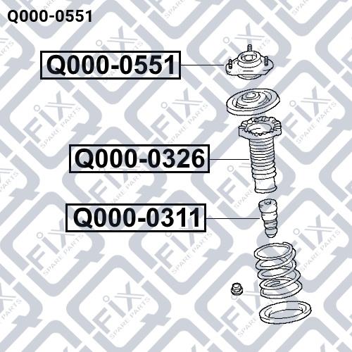 Q-fix Q000-0551 Front Shock Absorber Support Q0000551: Buy near me at 2407.PL in Poland at an Affordable price!