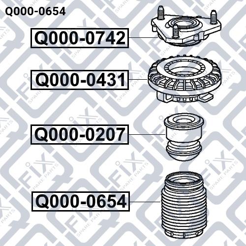 Q-fix Q000-0654 Schutzhülle des Stoßdämpfers Q0000654: Kaufen Sie zu einem guten Preis in Polen bei 2407.PL!