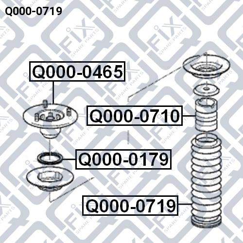 Q-fix Q000-0719 Schutzhülle des Stoßdämpfers Q0000719: Kaufen Sie zu einem guten Preis in Polen bei 2407.PL!