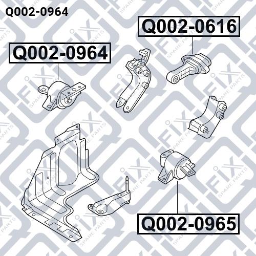 Q-fix Q002-0964 Poduszka silnika Q0020964: Dobra cena w Polsce na 2407.PL - Kup Teraz!