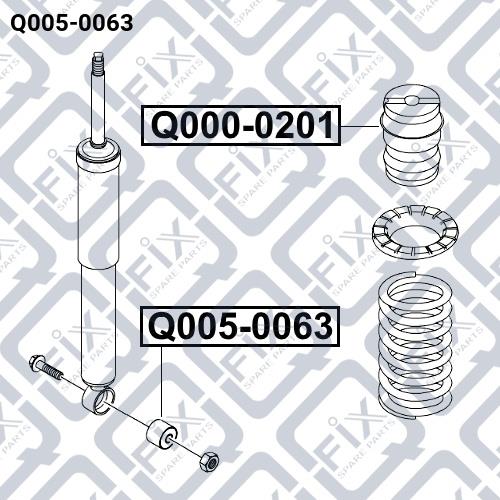 Q-fix Q005-0063 Silent block rear shock absorber Q0050063: Buy near me in Poland at 2407.PL - Good price!