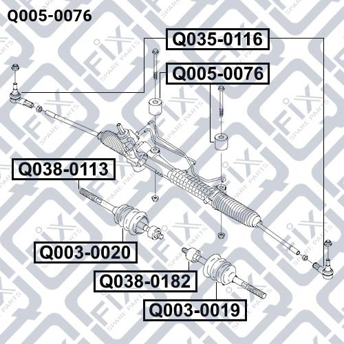 Q-fix Q005-0076 Tuleja drążka kierowniczego Q0050076: Dobra cena w Polsce na 2407.PL - Kup Teraz!