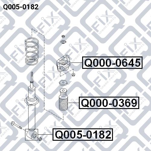 Q-fix Q005-0182 Сайлентблок заднего амортизатора Q0050182: Отличная цена - Купить в Польше на 2407.PL!